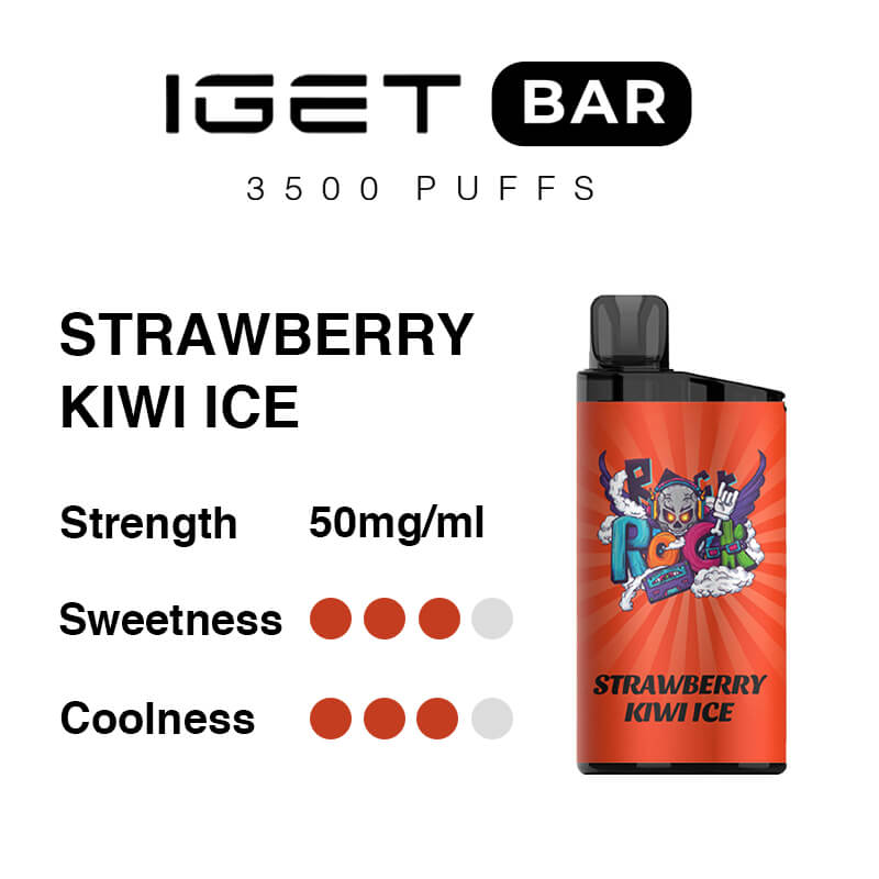 Strawberry Kiwi Ice IGET Bar 3500 Puffs-swix