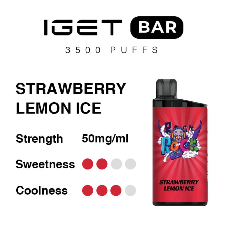 Strawberry Lemon Ice IGET Bar 3500 Puffs-swix
