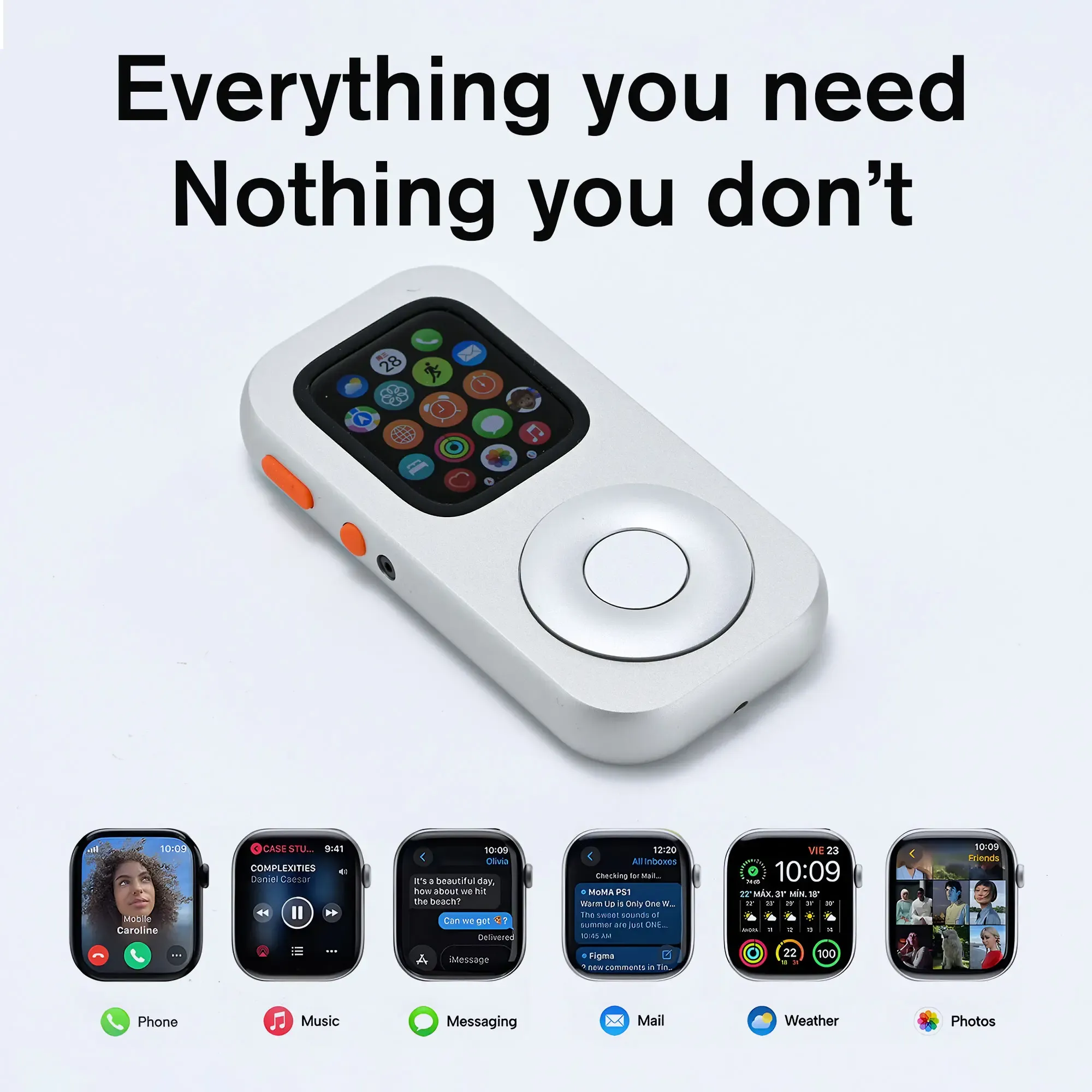 RePod Aluminum Alloy Protective Case for Watch Series The Classic iPod Reborn on Your Watch with Retro Scroll Wheel