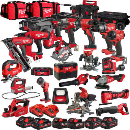 MW 18V 22 Piece Power Tool Kit with 6 x Batteries T4TKITM - 18479