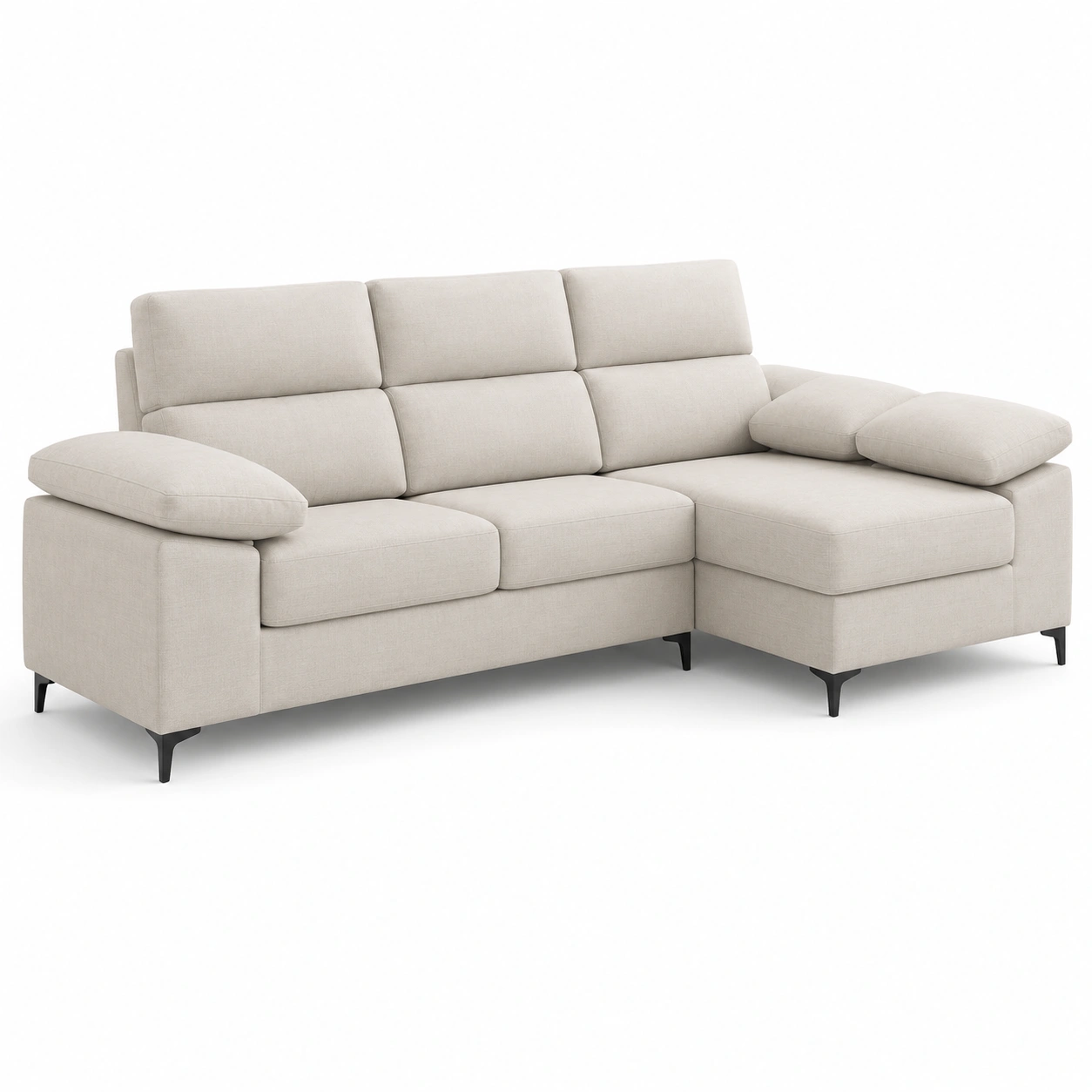 Sofa esquinero beige marfil-vellanocasa