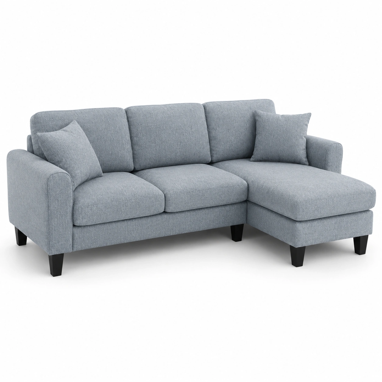 Sofa en L gris-vellanocasa