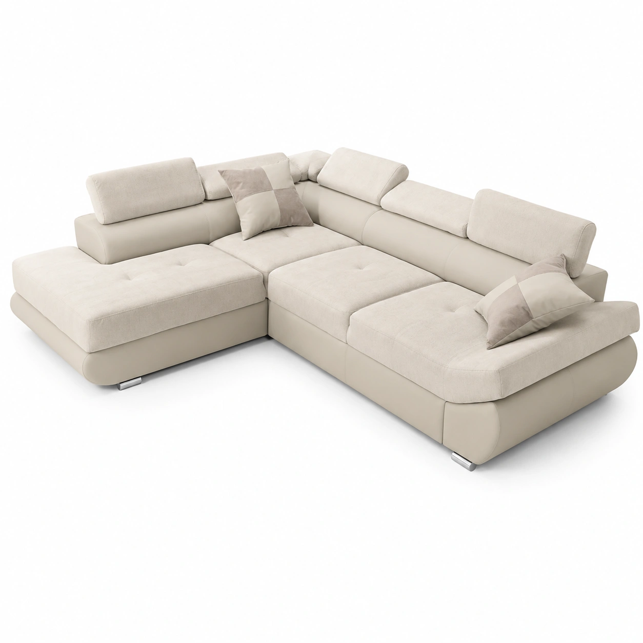 Sofa modular esquinero beige marfil-vellanocasa