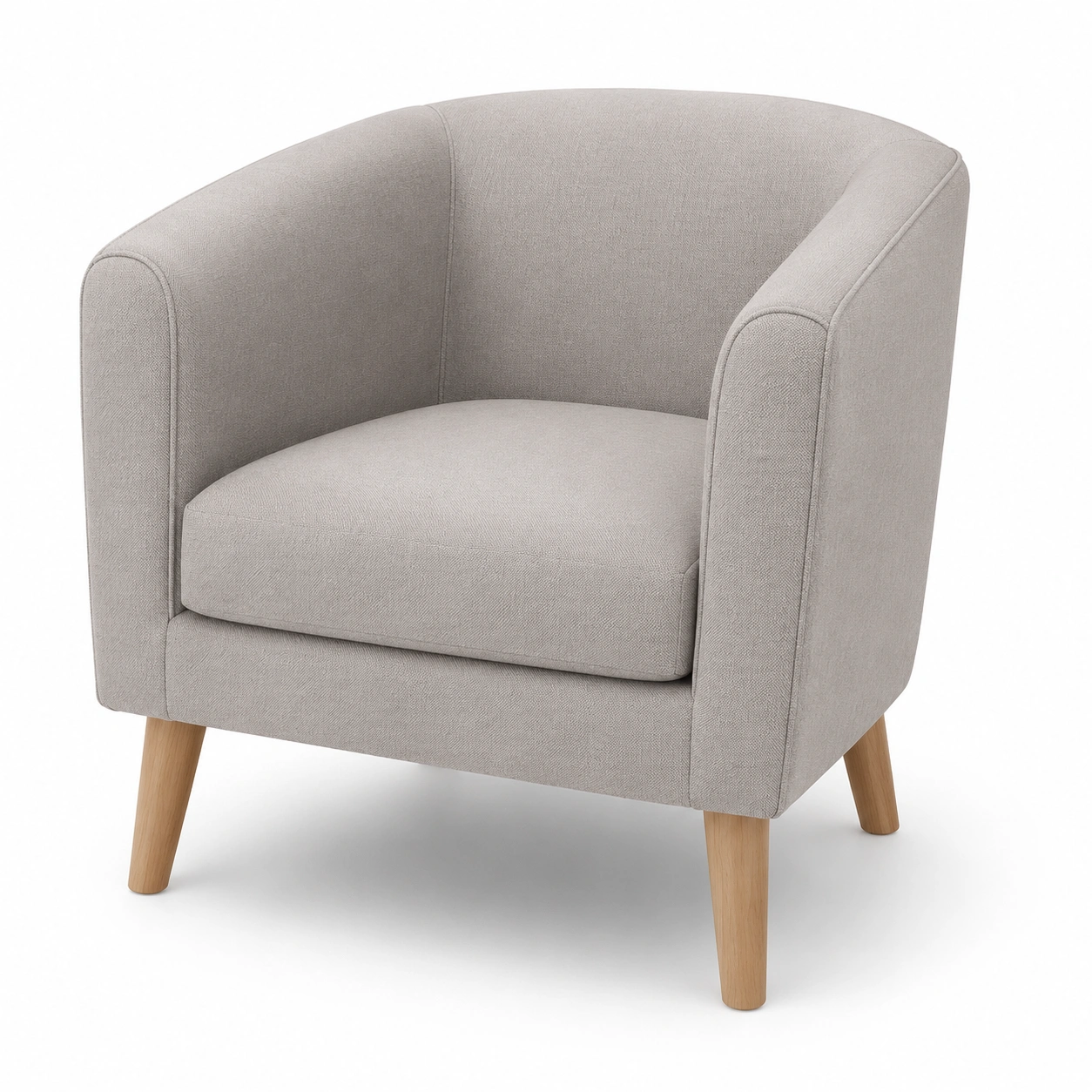 Sillon tipo barril gris claro-vellanocasa
