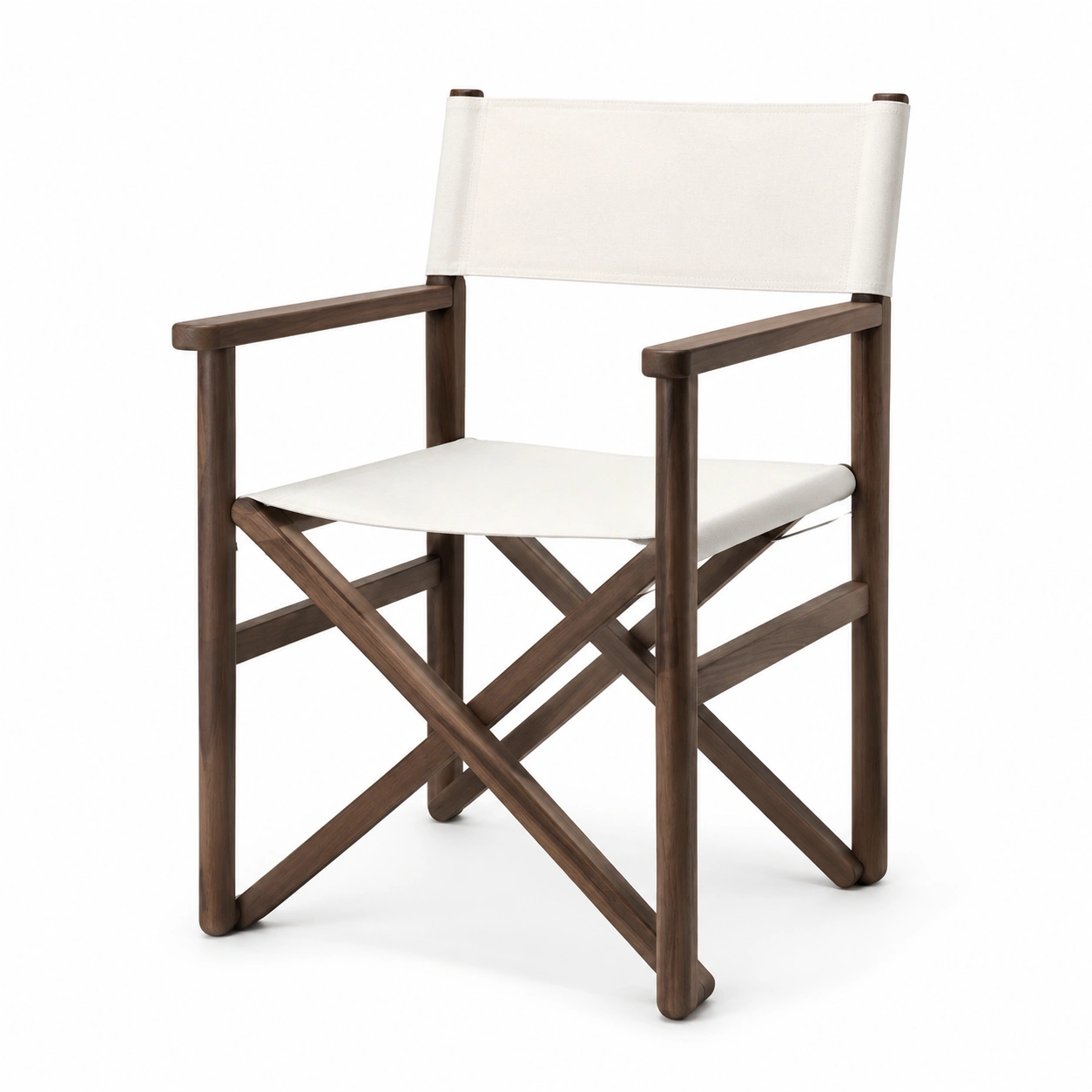 Silla de director de madera color marfil-vellanocasa