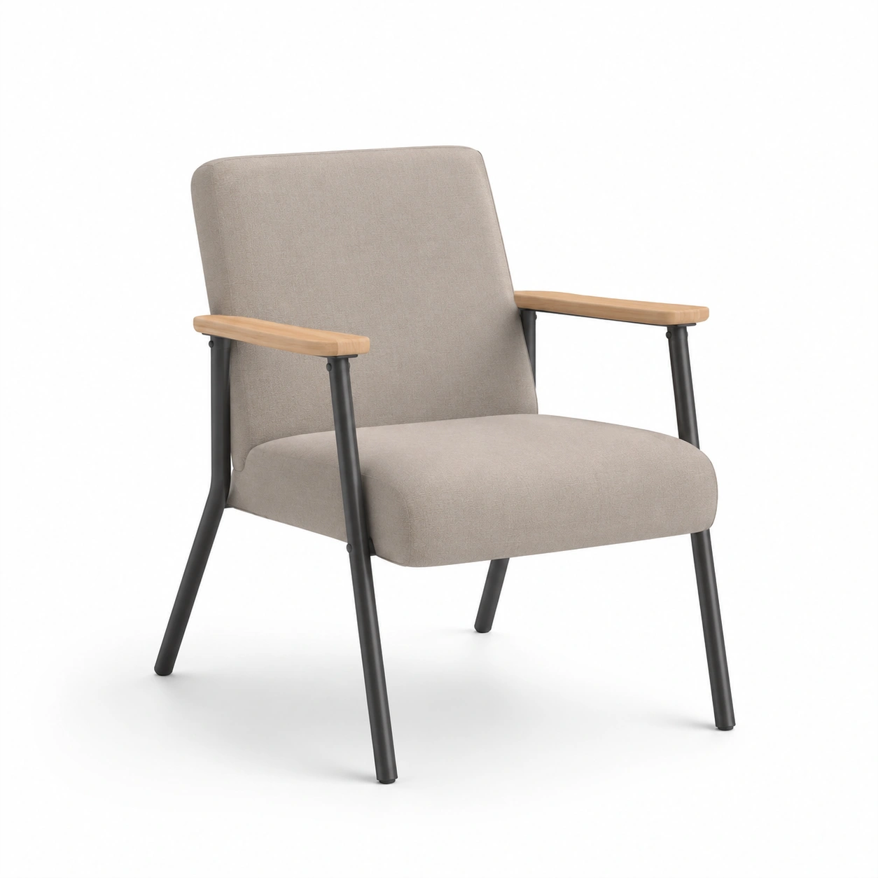Silla de descanso tapizada gris beige-vellanocasa