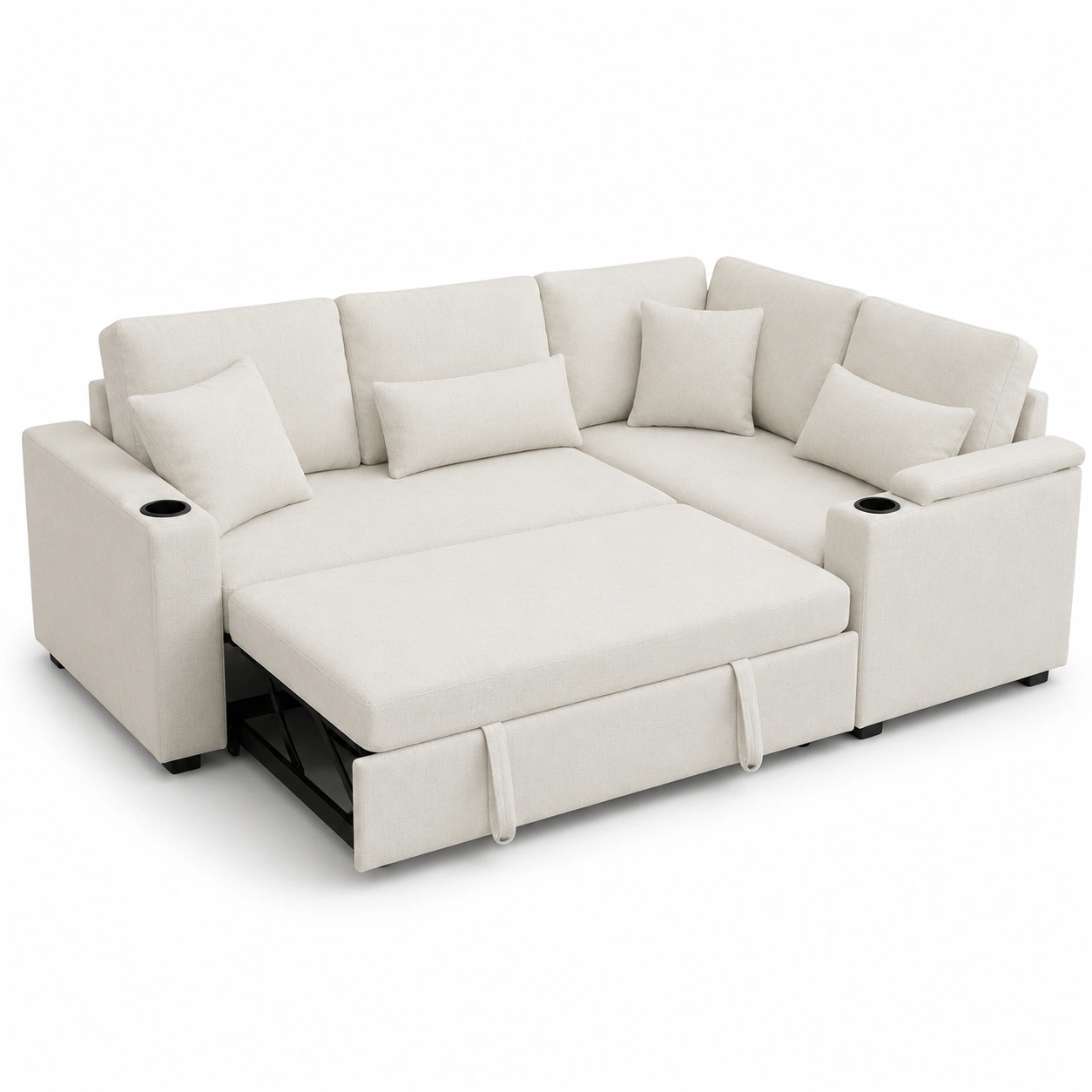 Sofa esquinero extraible beige marfil-vellanocasa