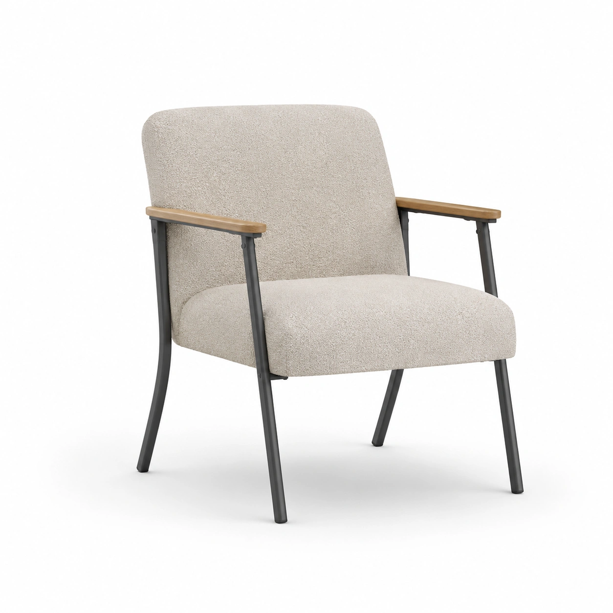 Silla de descanso de borrego color marfil-vellanocasa