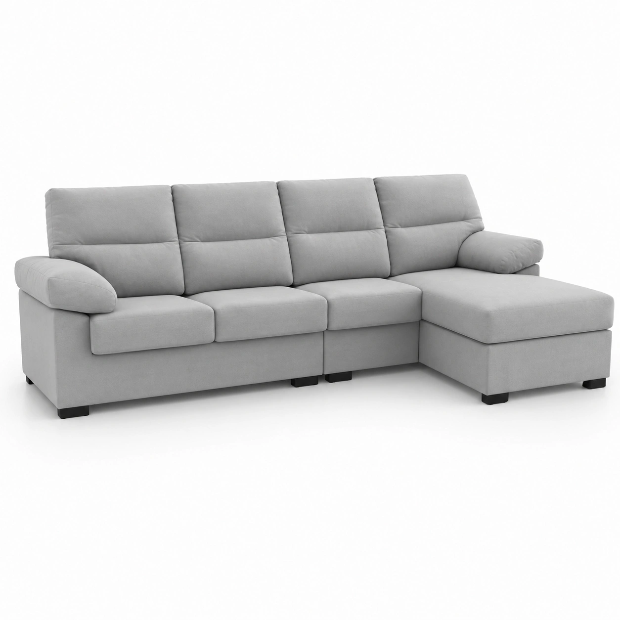 Sofa esquinero en L gris-vellanocasa