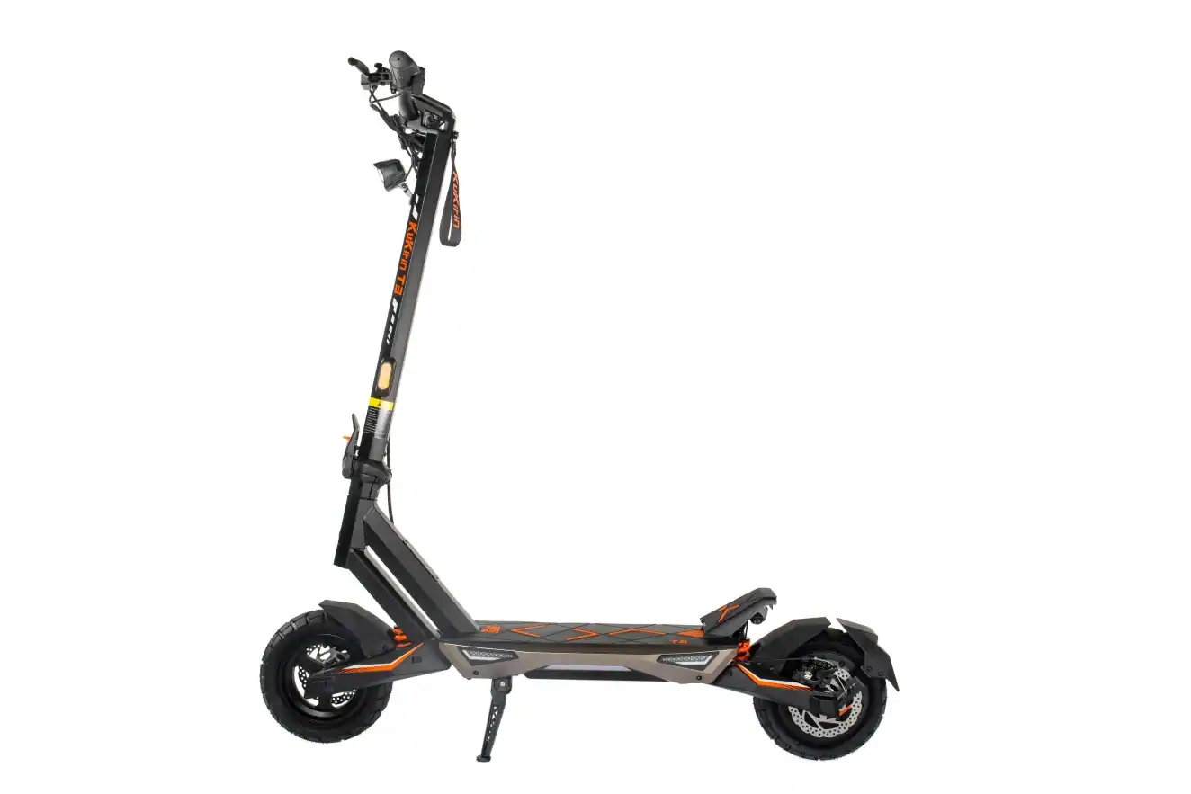 KuKirin T3 Electric Scooter，KuKirin T3 black and orange electric scooter, dual suspension off-road e-scooter for adults, EU version