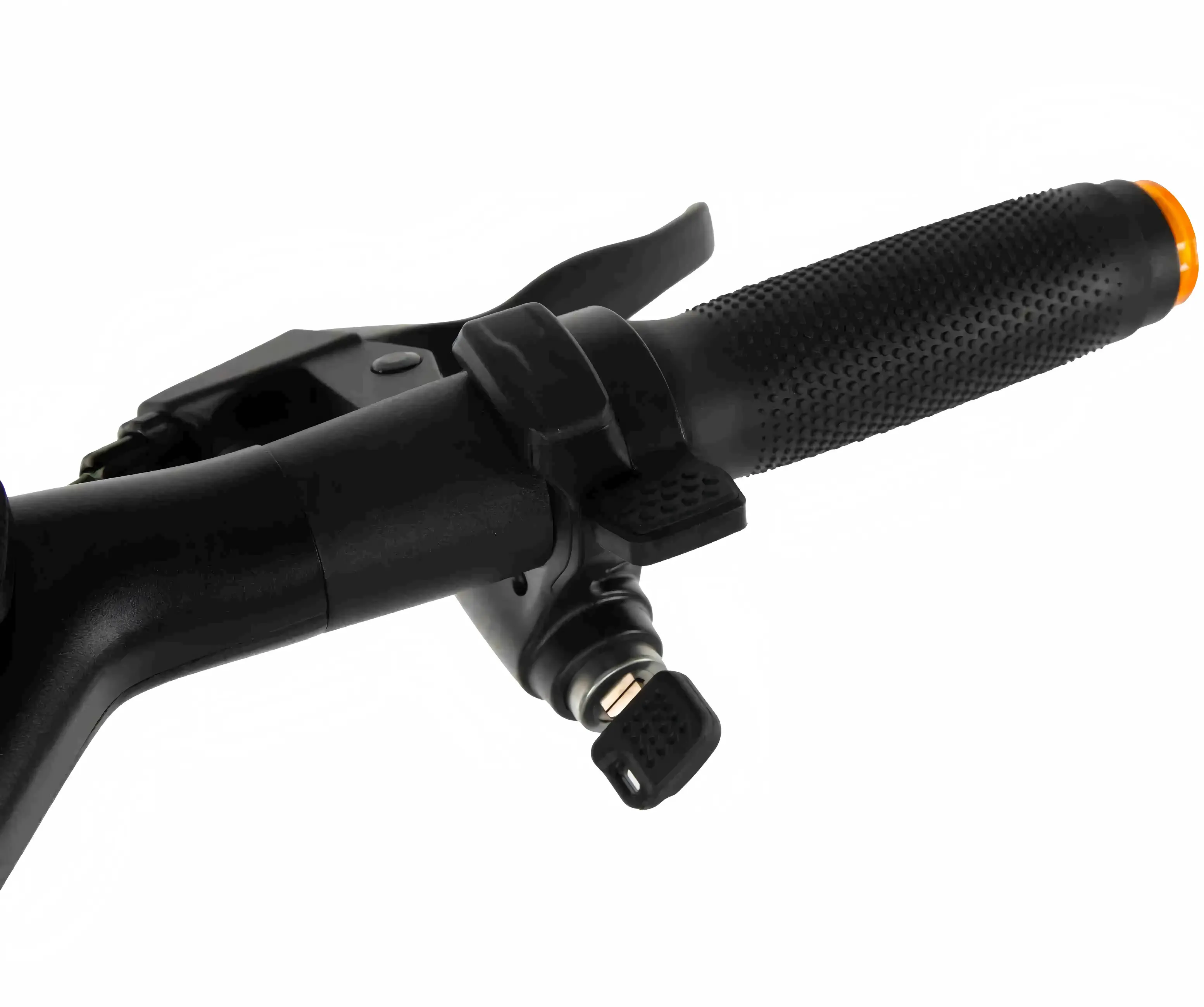Kukirin A1 handlebar details, LCD display showing speed/battery, easy-to-use controls, safety bell, urban commuter e-scooter,800W motor, 48V 13Ah battery, 45km/h max speed, 45km Max range, global kukirin