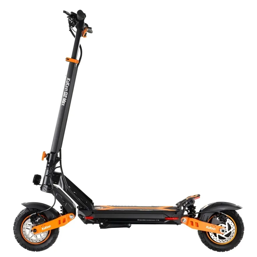 Kukirin G2 Max white background main product shot, dual 1000W motor electric scooter, 1000W motor, 48V 20.8Ah battery, 55km/h max speed, 80km range, hydraulic suspension, 10 inch off-road tires, 8-light system, IP54 waterproof, EU road legal, fast shipping to Europe, global kukirin