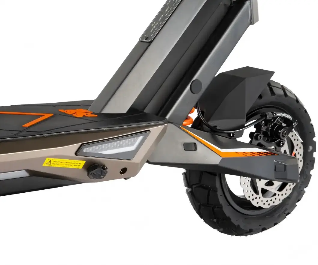 Kukirin T3 front wheel  disc brake side light,reliable brake system,puncture proof off road tire