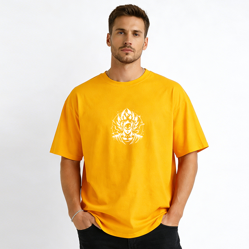 Dragon Ball Anime Goku Cartoon Print Cotton T-Shirt