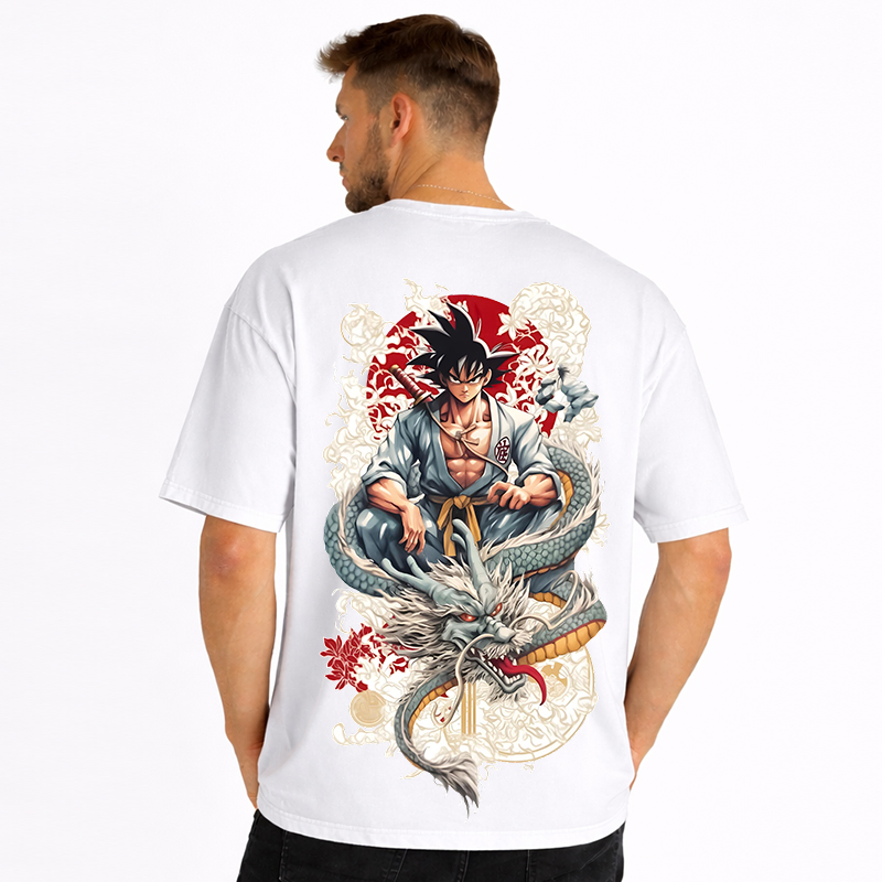 Dragon Ball Anime Goku Cartoon Print Cotton T-Shirt
