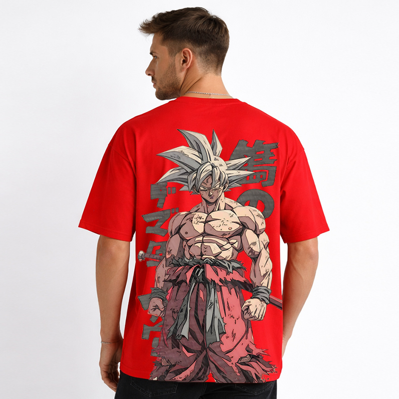 Dragon Ball Anime Goku Cartoon Print Cotton T-Shirt