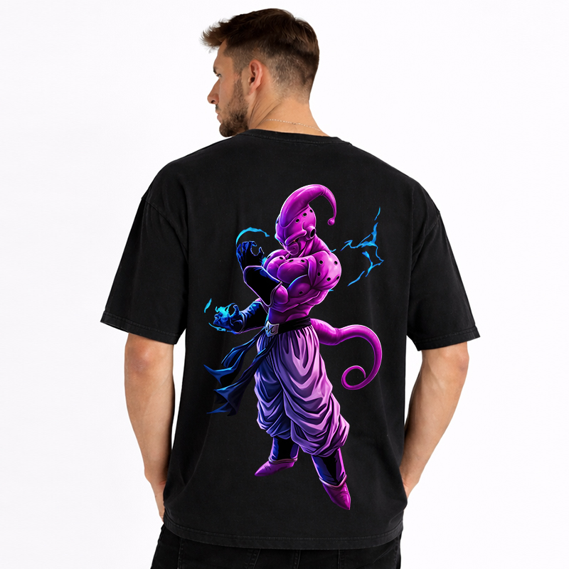 Dragon Ball Anime Majin Buu Cartoon Print Cotton T-Shirt