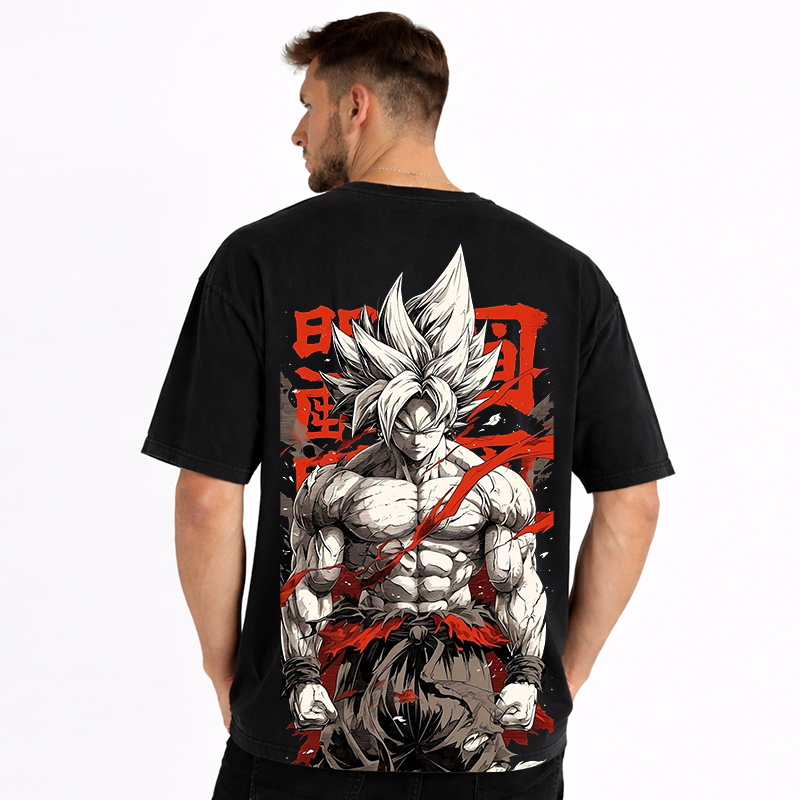 Dragon Ball Anime Goku Cartoon Print Cotton T-Shirt