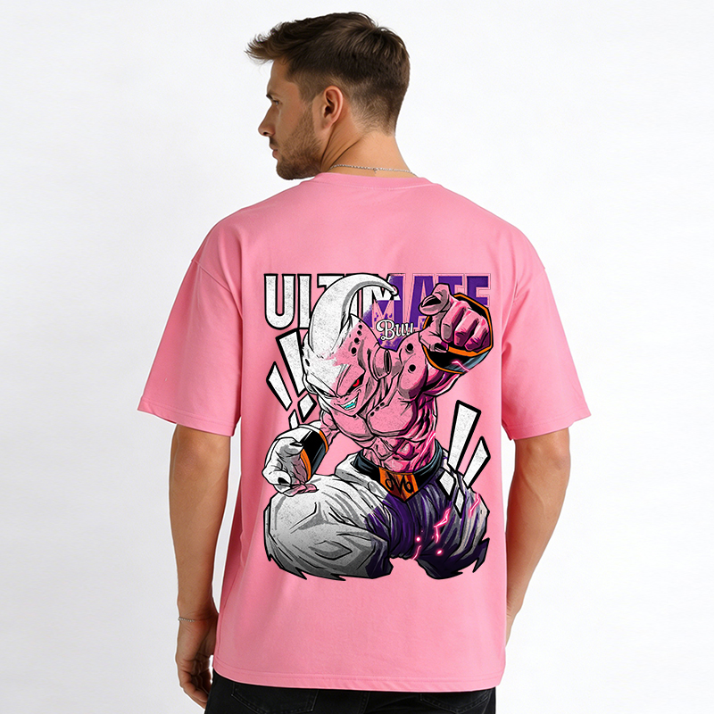Dragon Ball Anime Majin Buu Cartoon Print Cotton T-Shirt