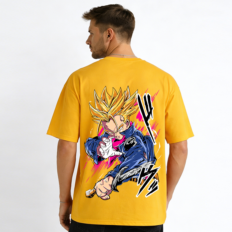 Dragon Ball Anime Trunks Cartoon Print Cotton T-Shirt