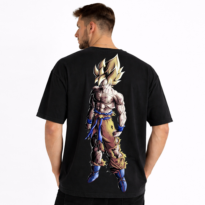 Dragon Ball Anime Goku Cartoon Print Cotton T-Shirt