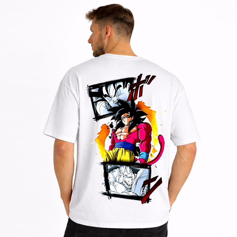 Dragon Ball Anime Goku Cartoon Print Cotton T-Shirt