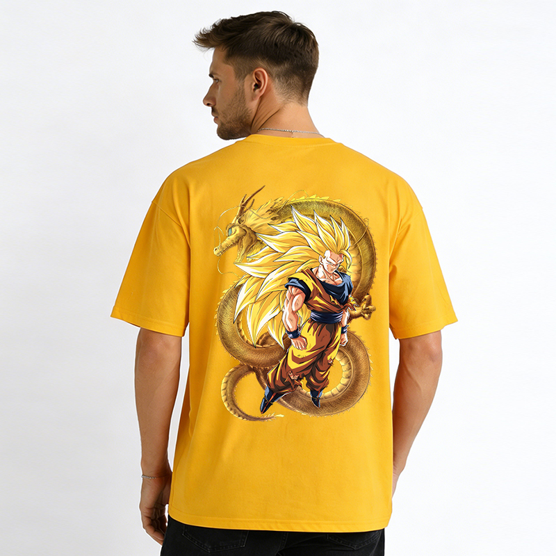 Dragon Ball Anime Goku Cartoon Print Cotton T-Shirt