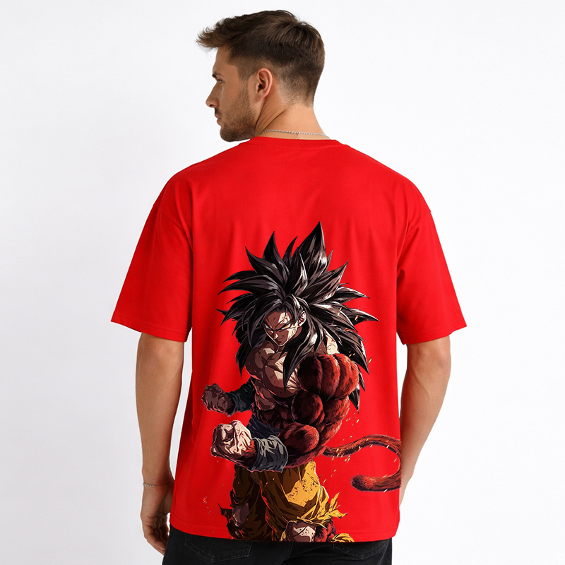 Dragon Ball Anime Goku Cartoon Print Cotton T-Shirt