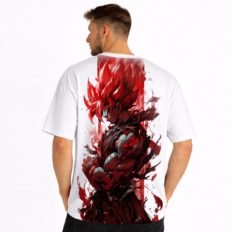 Dragon Ball Anime Goku Cartoon Print Cotton T-Shirt