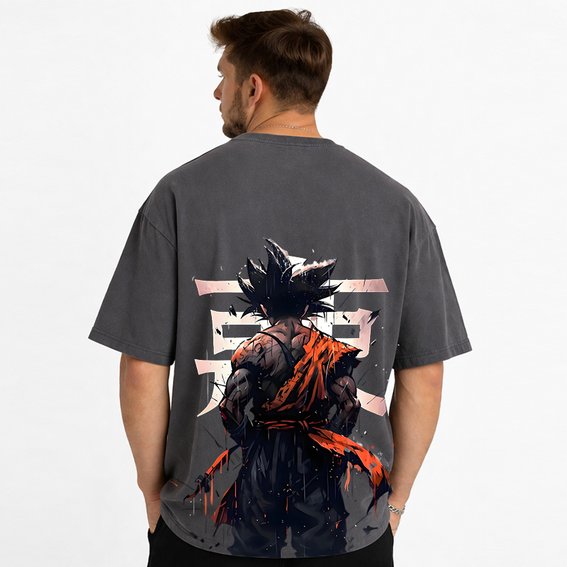 Dragon Ball Anime Goku Cartoon Print Cotton T-Shirt