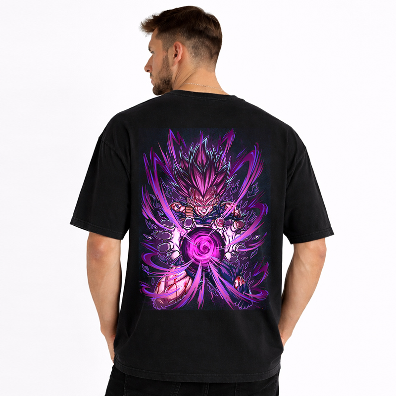 Dragon Ball Anime Vegeta Cartoon Print Cotton T-Shirt