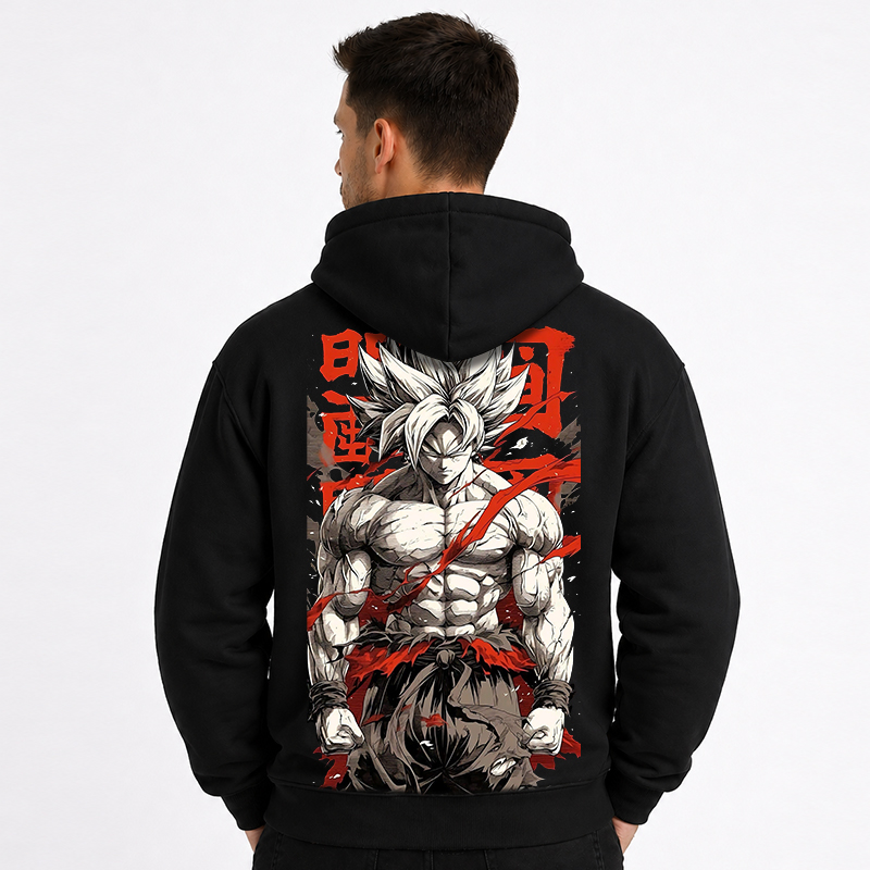 Dragon Ball Anime Goku Cartoon Print Cotton Hoodie