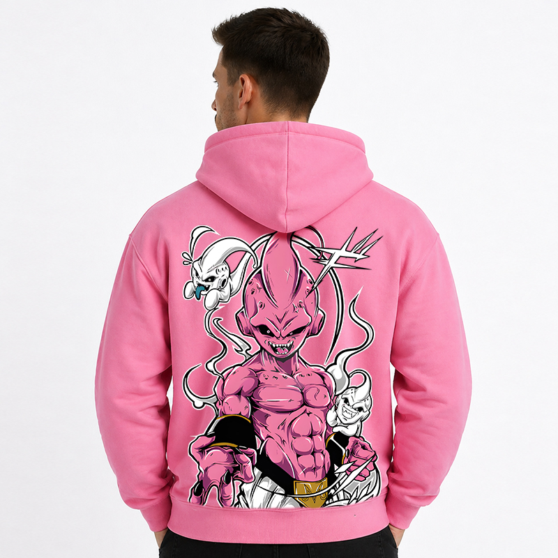 Dragon Ball Anime Majin Buu Cartoon Print Cotton Hoodie
