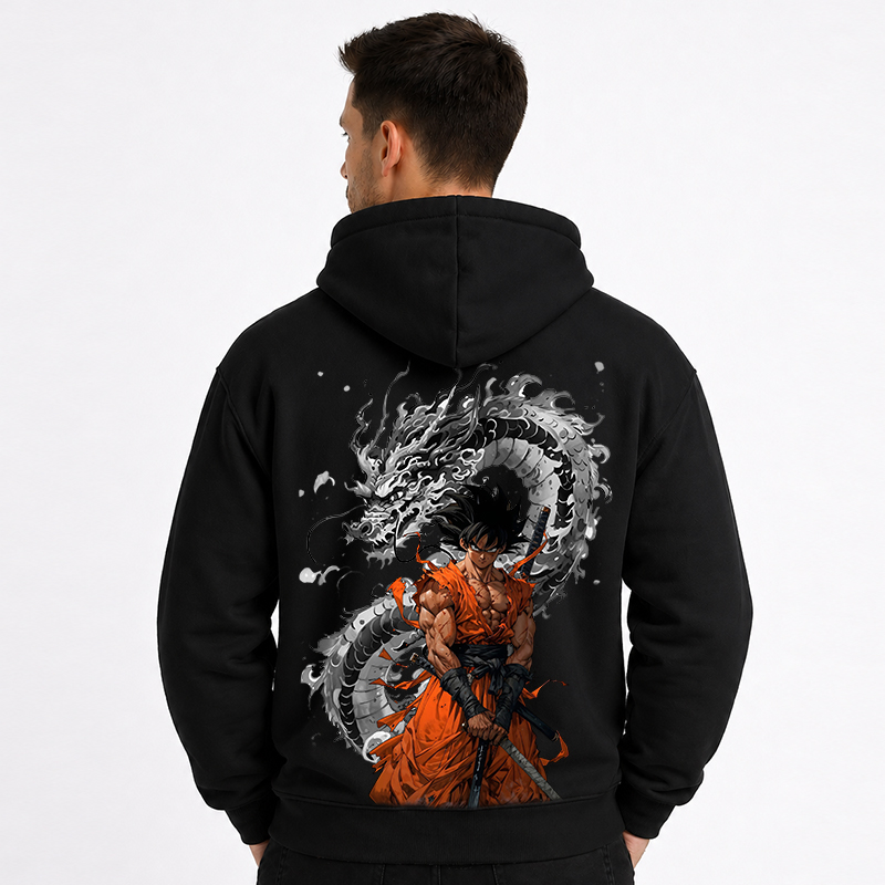 Dragon Ball Anime Goku Cartoon Print Cotton Hoodie