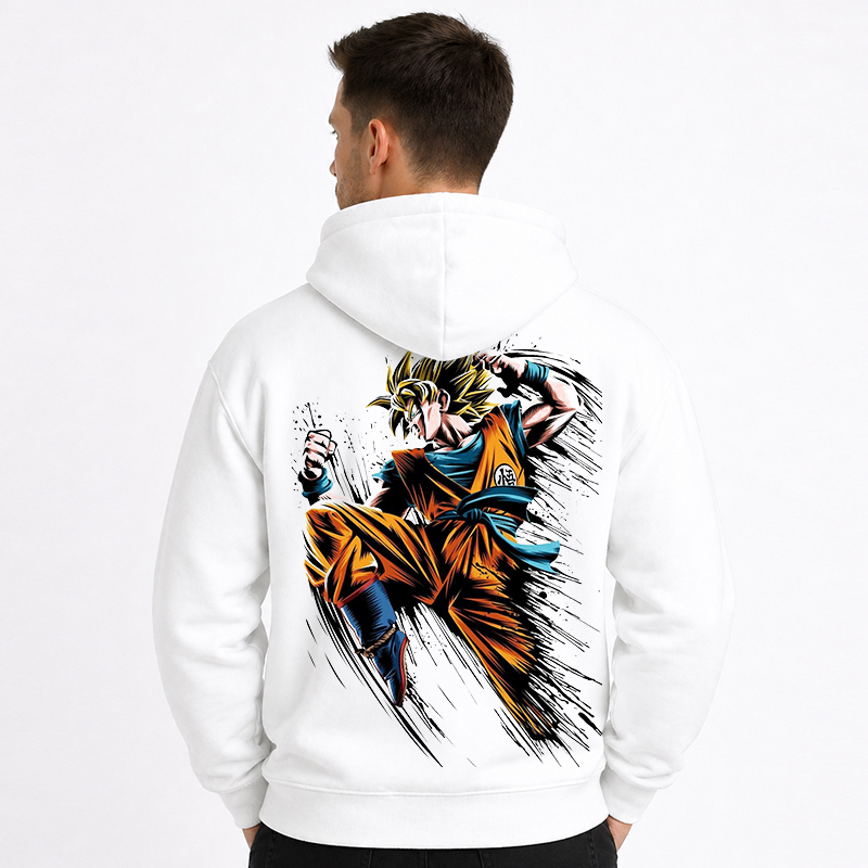 Dragon Ball Anime Goku Cartoon Print Cotton Hoodie