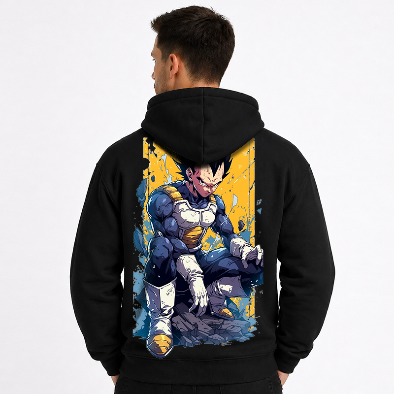 Dragon Ball Anime Vegeta Cartoon Print Cotton Hoodie