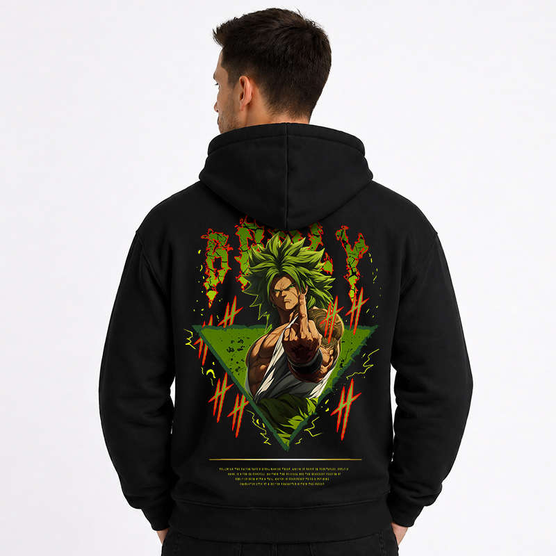 Dragon Ball Anime Broly Cartoon Print Cotton Hoodie