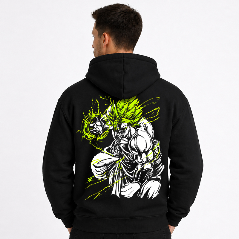 Dragon Ball Anime Broly Cartoon Print Cotton Hoodie