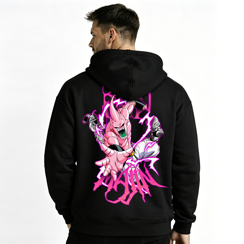 Dragon Ball Anime Majin Buu Cartoon Print Cotton Hoodie