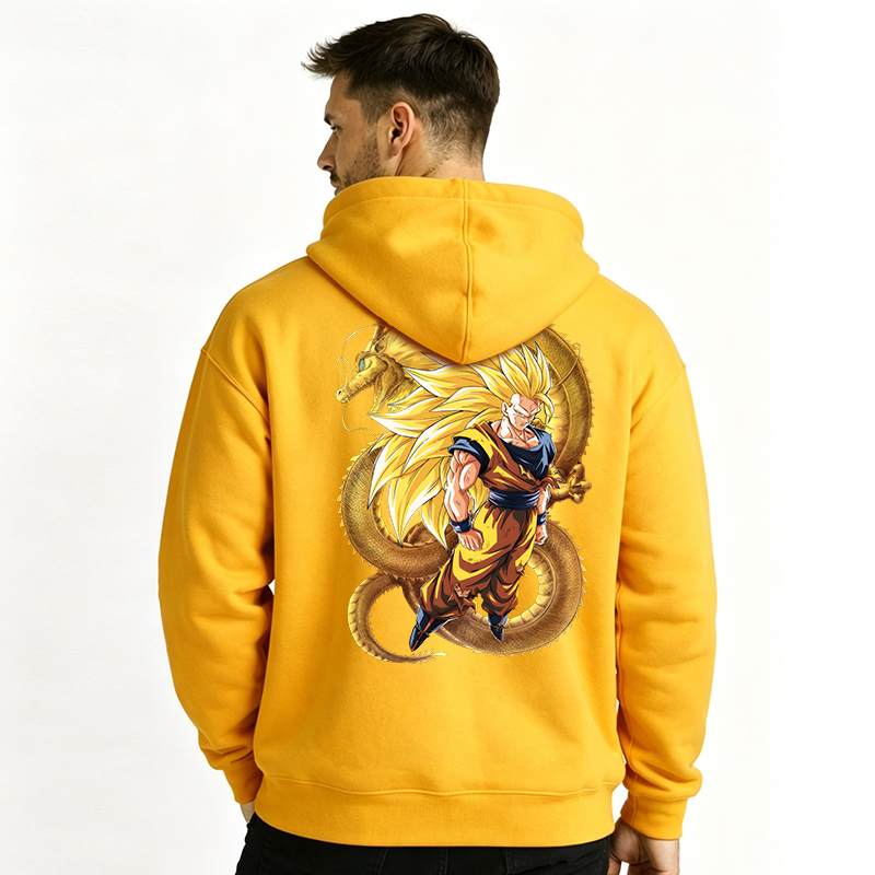 Dragon Ball Anime Goku Cartoon Print Cotton Hoodie