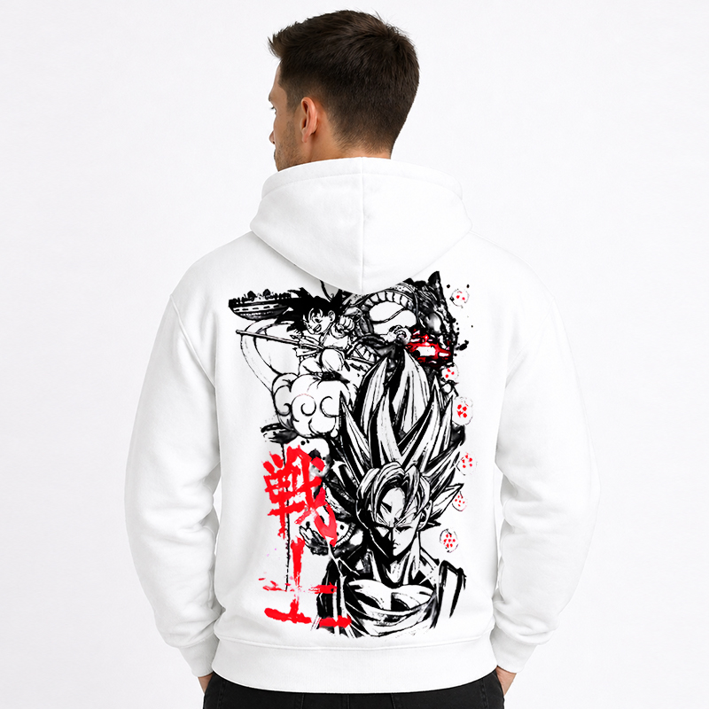 Dragon Ball Anime Goku Cartoon Print Cotton Hoodie