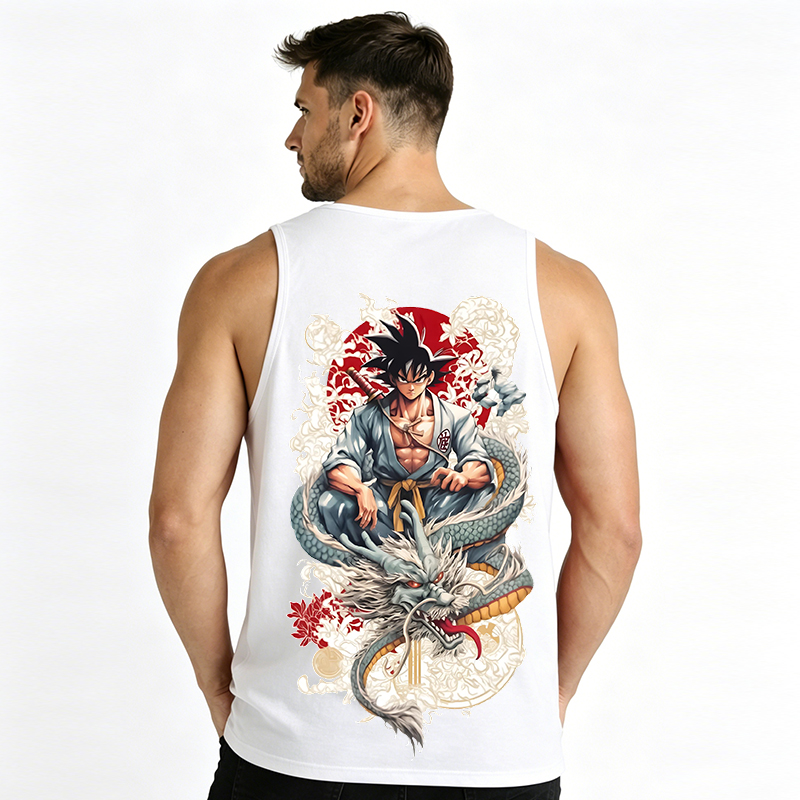Dragon Ball Anime Goku Cartoon Print Cotton Tank Top