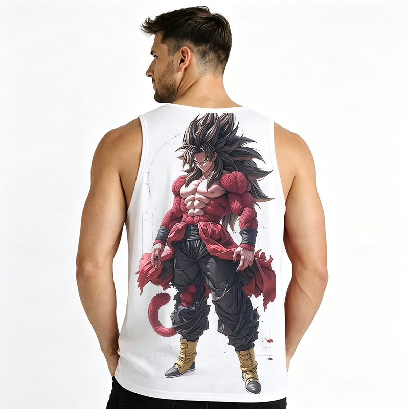 Dragon Ball Anime Goku Cartoon Print Cotton Tank Top