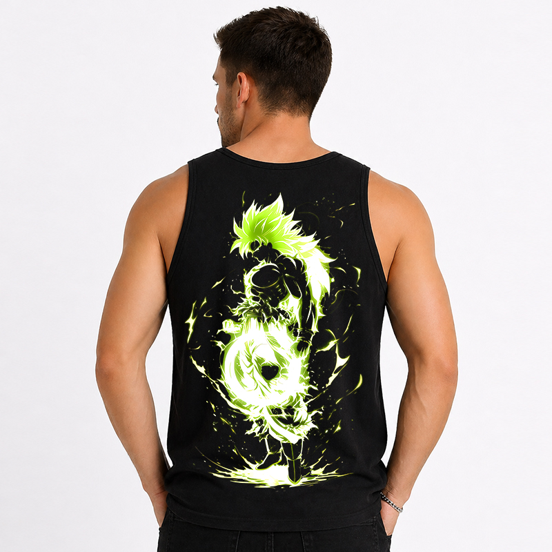 Dragon Ball Anime Broly Cartoon Print Cotton Tank Top