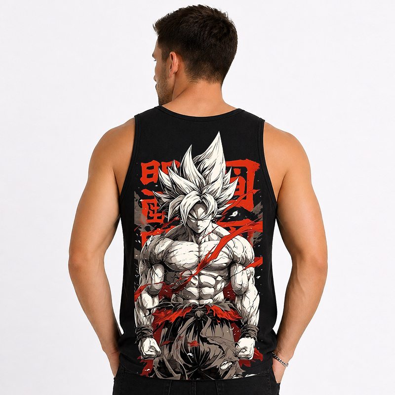Dragon Ball Anime Goku Cartoon Print Cotton Tank Top