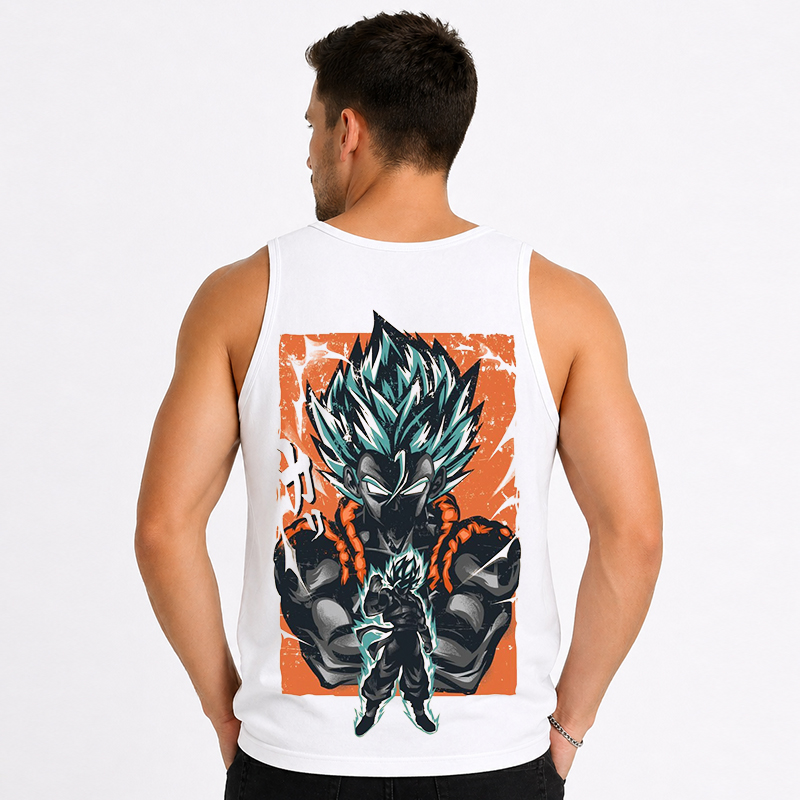 Dragon Ball Anime Vegeta Cartoon Print Cotton Tank Top