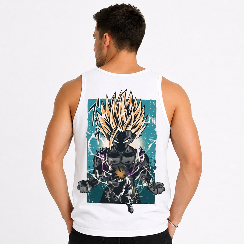 Dragon Ball Anime Gohan Cartoon Print Cotton Tank Top