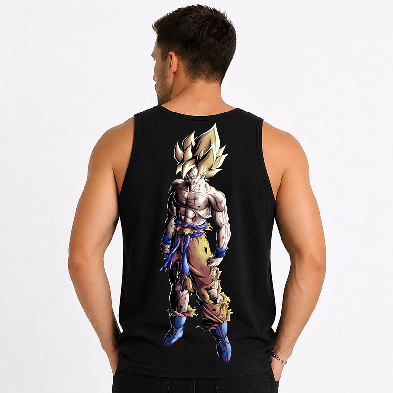 Dragon Ball Anime Goku Cartoon Print Cotton Tank Top
