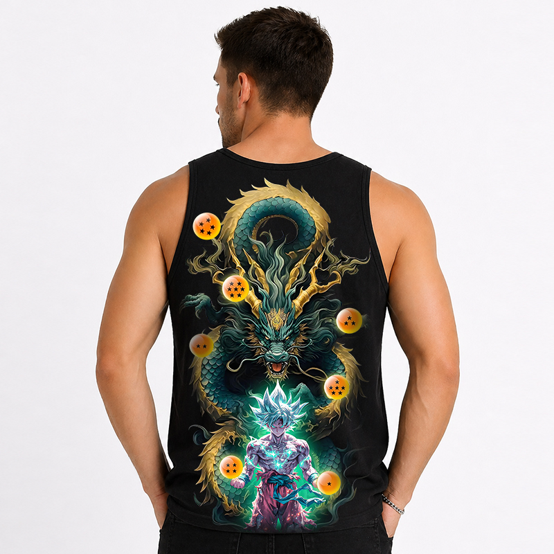 Dragon Ball Anime Goku Cartoon Print Cotton Tank Top