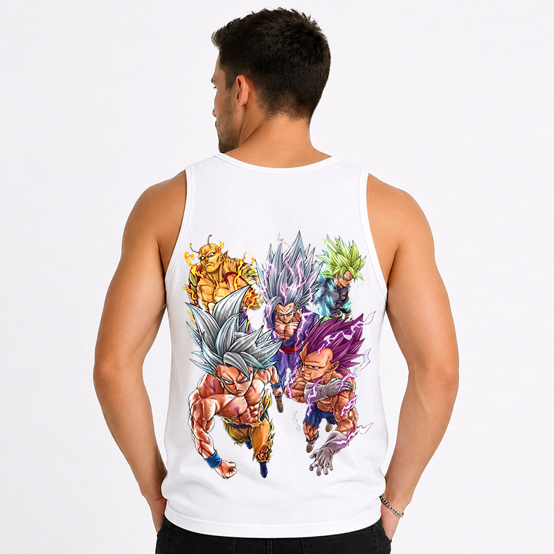 Dragon Ball Anime Cartoon Print Cotton Tank Top